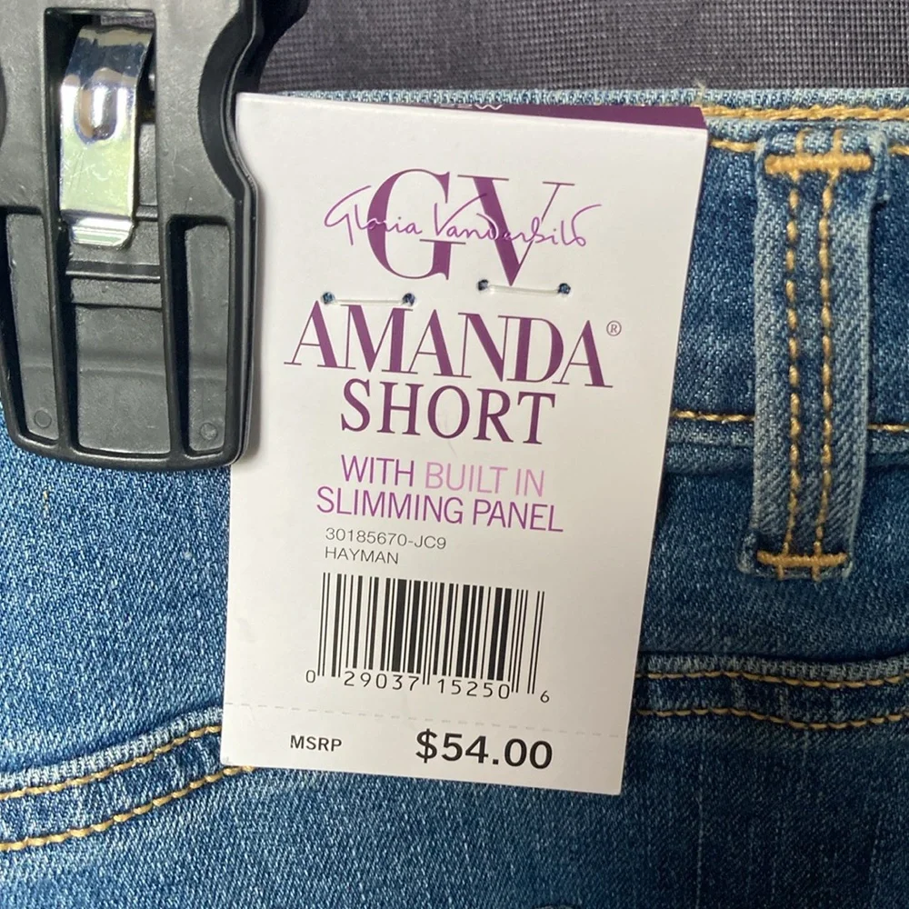 Relisted Gloria Vanderbilt Amanda jean Short w slimming panel denim flex 22W - Picture 11 of 16
